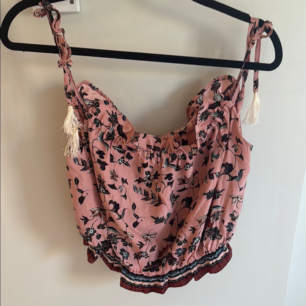 Natalie Martin Pink Smocked Camisole Top